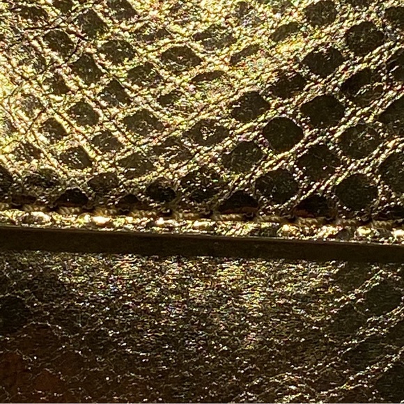 Michael Kors Metallic Gold Leather Flap Purse NWT - Picture 6 of 16